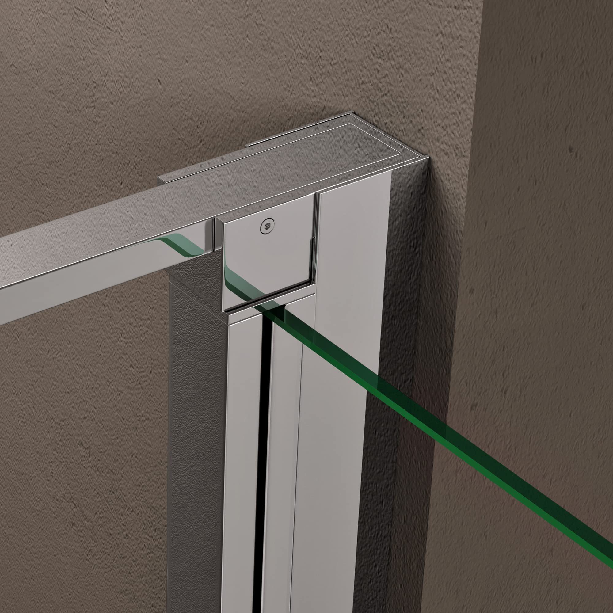 doporro Dusch-Drehtür Duschtür Nischentür dusche Duschabtrennung Duschkabine Teramo36, 75x195 cm, Einscheibensicherheitsglas