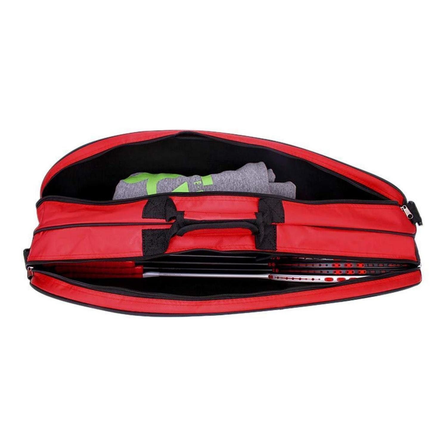 LuxusKollektion Sporttasche Sporttasche Schläger mit Schuhfach 72cm Rot