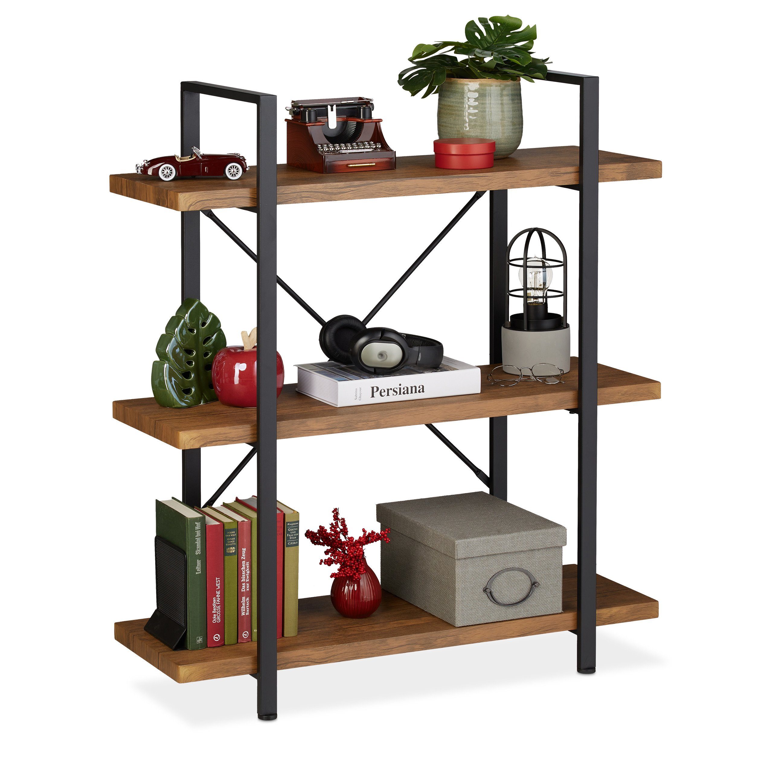relaxdays Standregal Industrial Regal mit 3 Ebenen günstig online kaufen