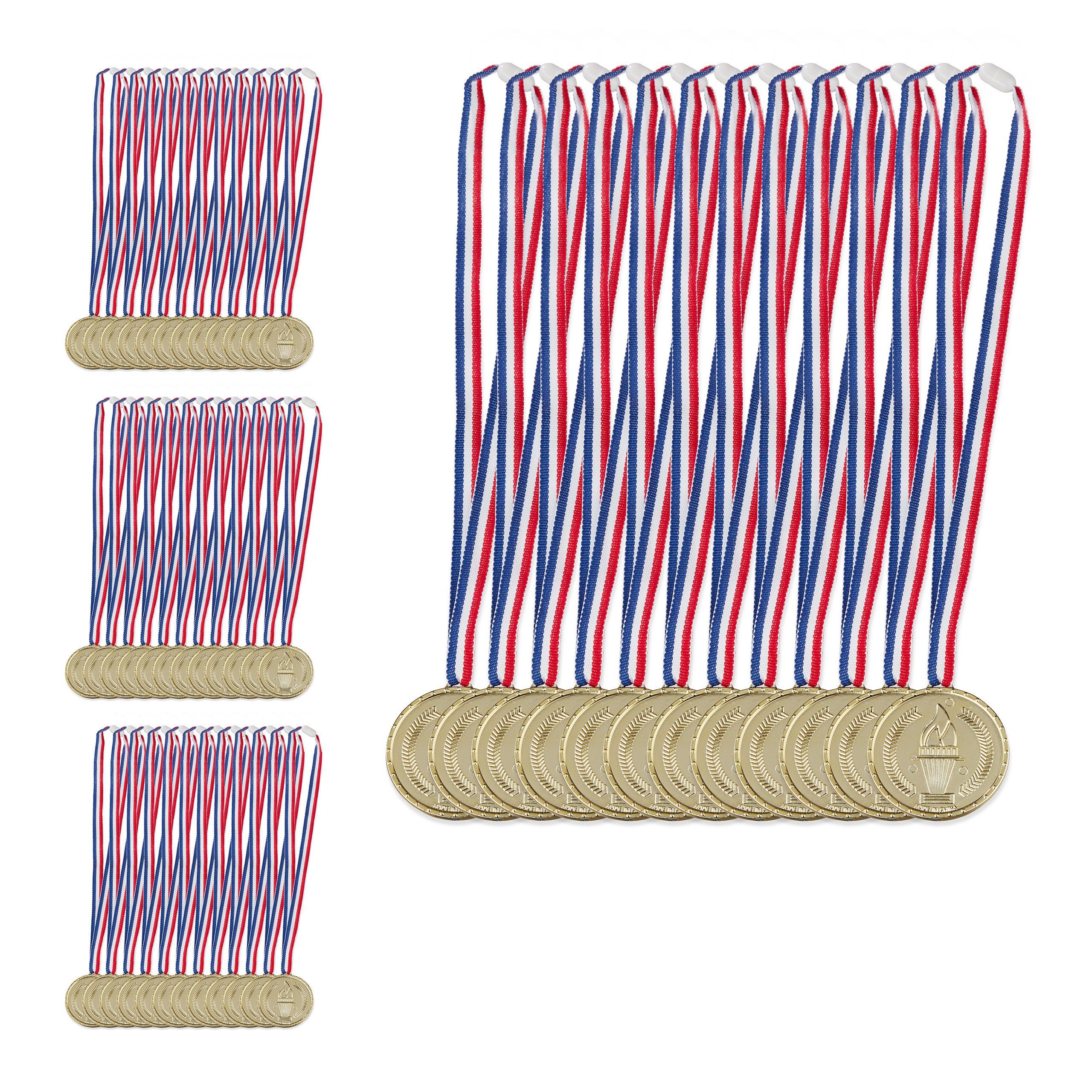relaxdays Dekoobjekt 48 x Goldmedaille Kinder günstig online kaufen