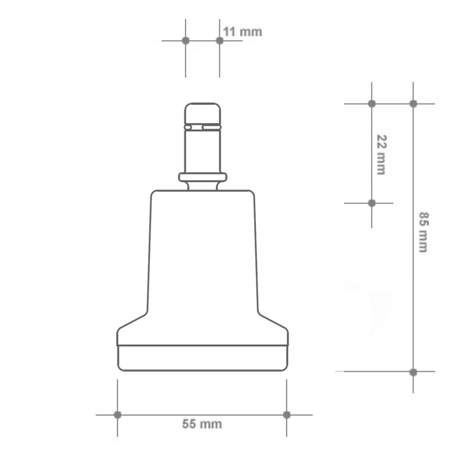 Versee Stuhlrolle Bürostuhlgleiter Bodengleiter Gleiter schwarz Bolzen 11x22mm + 5 Filze, (Set, 1-St) – Bild 5 von 5