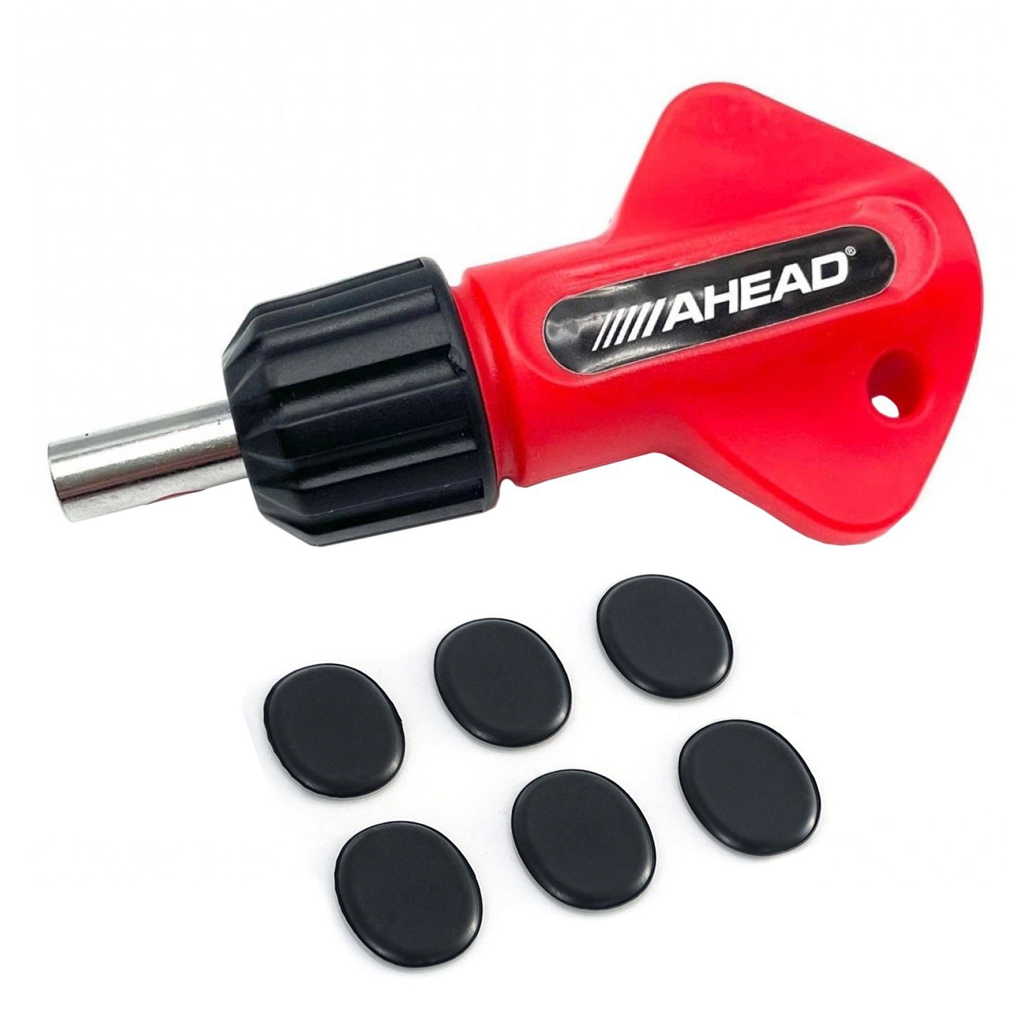 Ahead Schlagzeug Ahead Robo Drum Key Stimmschlüssel + Dämpfer Pads,Stimmschlüssel für Schlagzeug, 4-fache Geschwindigkeit, mit Dämpfer-Pads
