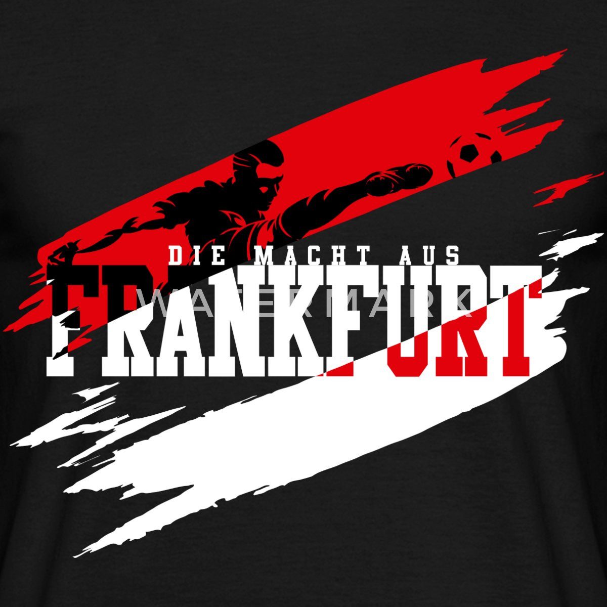 Spreadshirt T-Shirt Die Macht Aus Frankfurt Fußball Fan Männer T-Shirt (1-tlg)