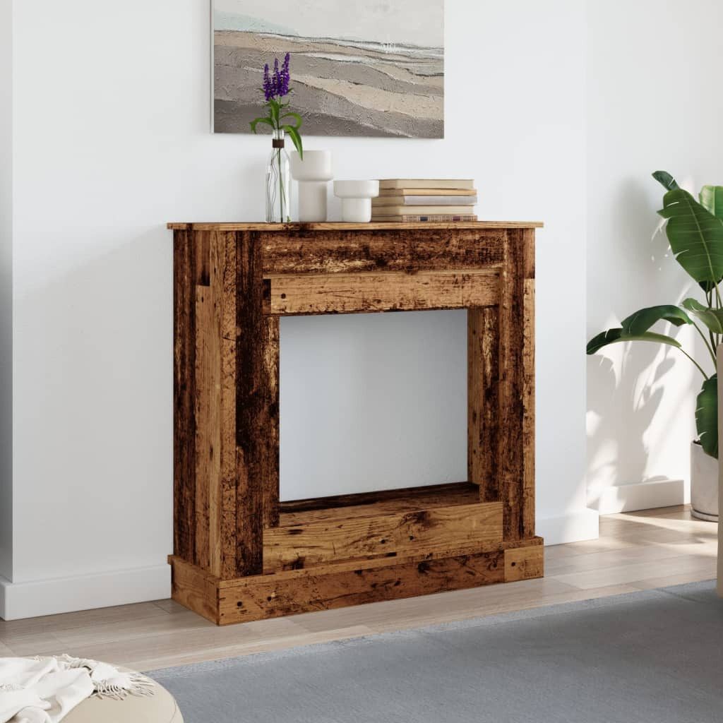 vidaXL Kaminumbauschrank Kaminumrandung Altholz-Optik 90x30x90 cm Holzwerkstoff