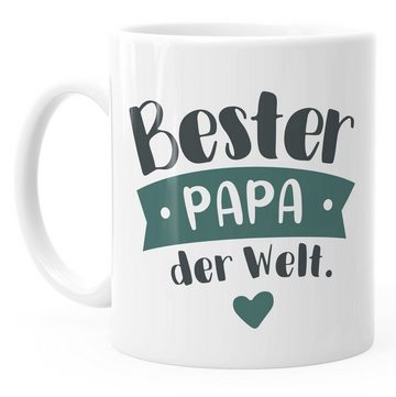 MoonWorks Tasse Kaffee-Tasse Beste/r Mama/Papa der Welt Geschenk Mütter Väter Geburtstag Weihnachten Danke sagen Moonworks®, Keramik