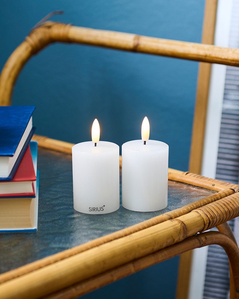 Sirius Home A/S LED-Kerze Sille Mini 2er Set 5x6,5cm, flackernde 3D-Flamme günstig online kaufen