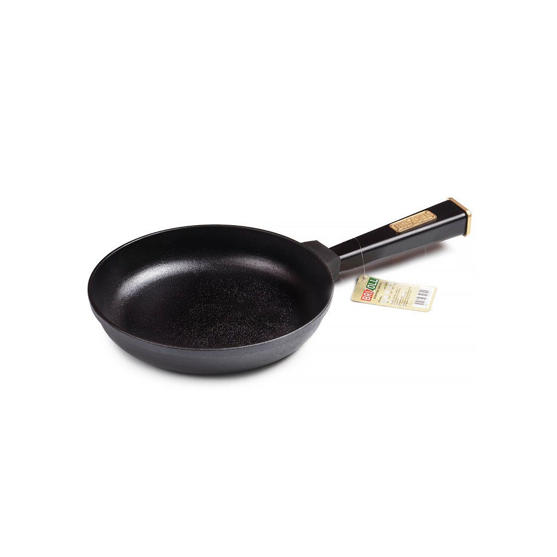 BRIZOLL Bratpfanne Grillpfanne Black Gusseisen Brizoll Optima Bratpfanne 24cm aus