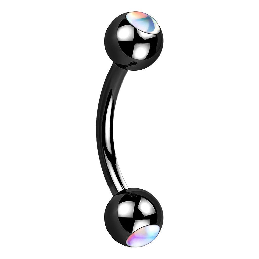 Taffstyle Piercing-Set Augenbrauenpiercing Banane schillernden Kristall günstig online kaufen