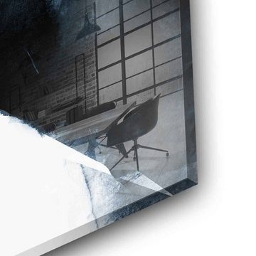 DOTCOMCANVAS® Acrylglasbild History - Acrylglas, Acrylglasbild weiß schwarz moderne abstrakte Kunst Druck Wandbild