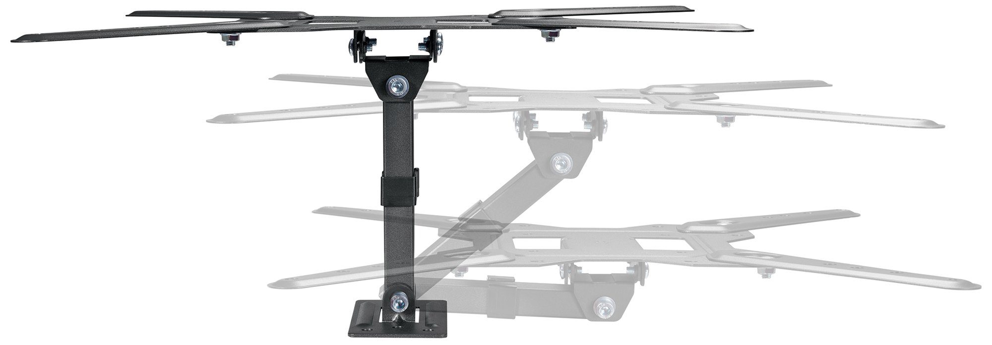 Schwaiger TV-Wandhalterung LWH23040, (bis 55 Zoll, neigbar, schwenkbar, bis 30kg, bis 400x400mm, integrierte Kabelführung, schwarz)