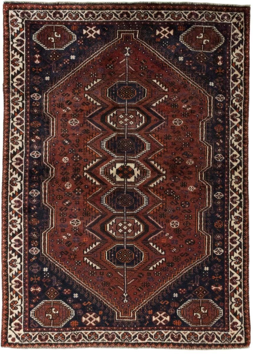 Orientteppich Shiraz 109x152 Handgeknüpfter Orientteppich / Perserteppich, Nain Trading, rechteckig, Höhe: 10 mm