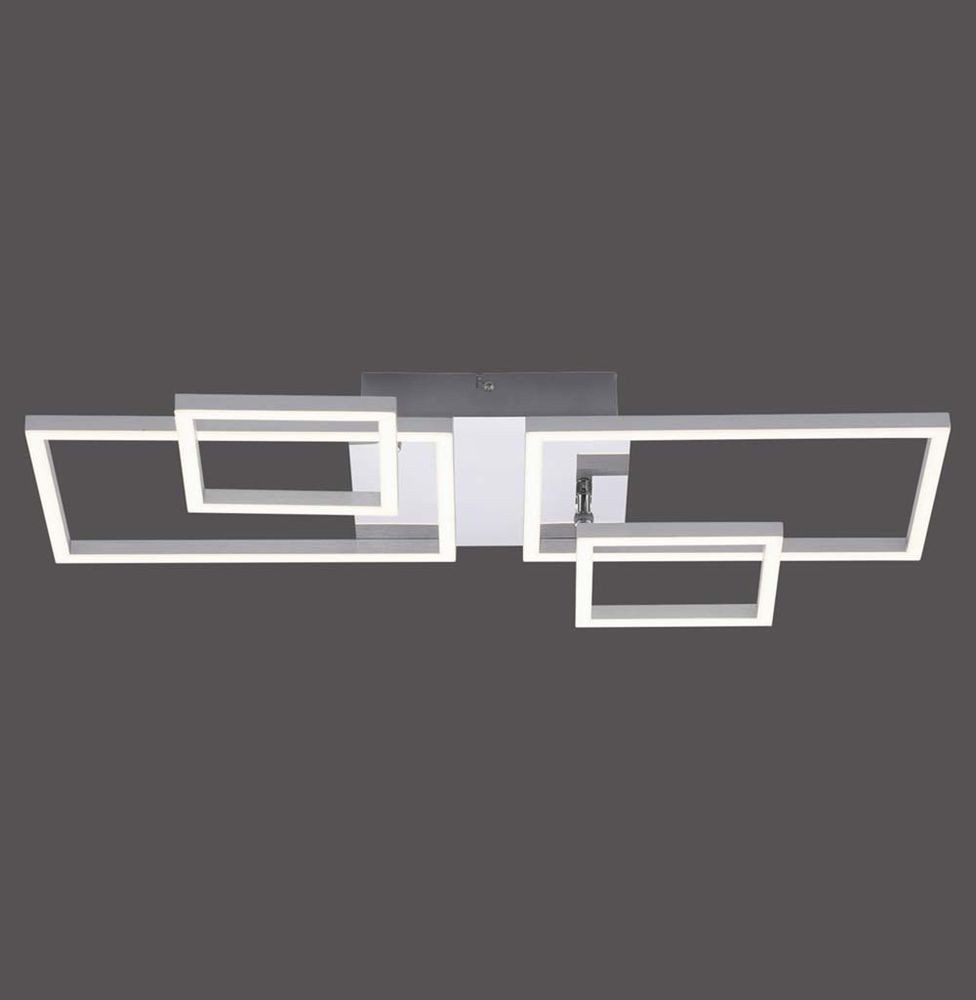 JUST LIGHT LED Deckenleuchte, LED-Leuchtmittel fest verbaut, Warmweiß, Deckenleuchte Designleuchte Deckenlampe LED Quadrate schwenkbar