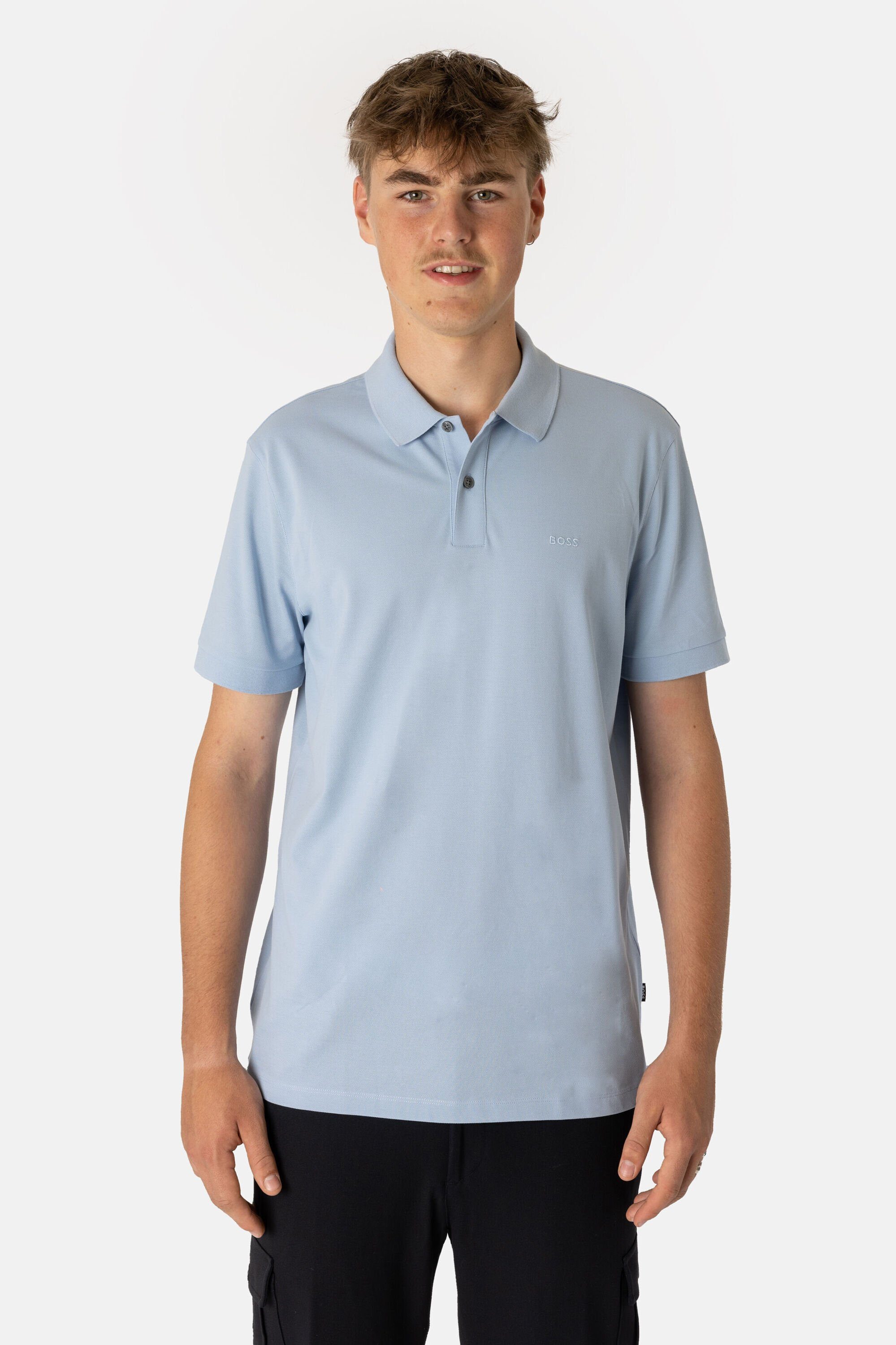 BOSS Poloshirt Pallas mit Logo-Stickerei auf der Brust bleu (50)