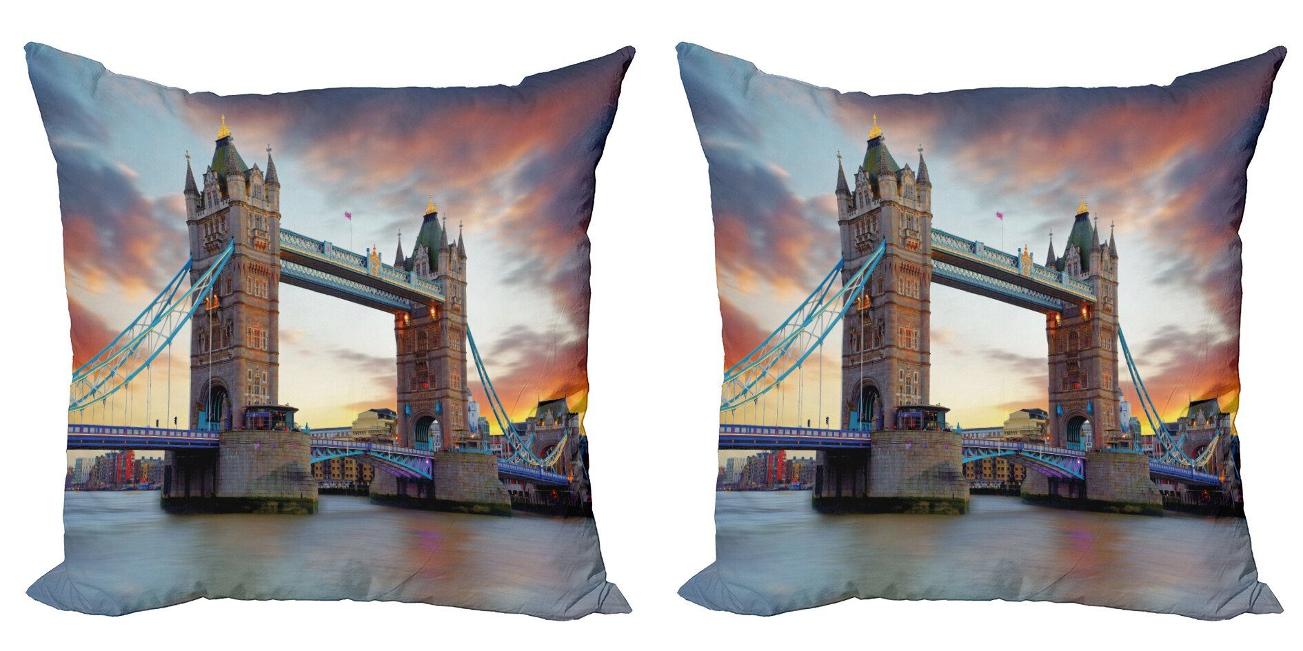 Kissenbezüge Modern Accent Doppelseitiger Digitaldruck, Abakuhaus (2 Stück), London Historische Tower Bridge