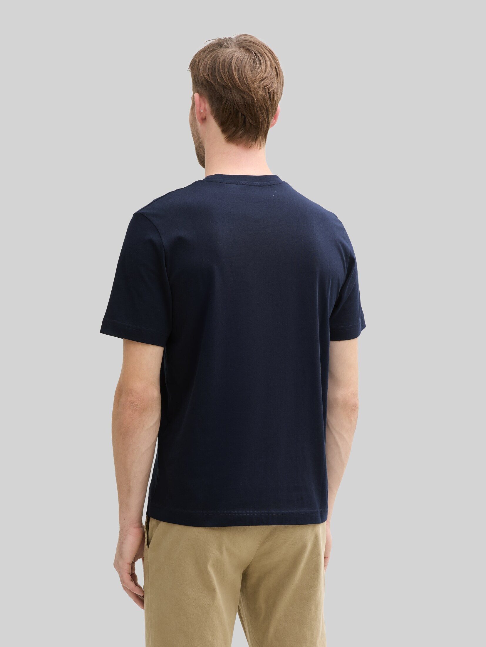 TOM TAILOR T-Shirt T-Shirt (im Einserpack) T-Shirt aus Baumwolle mit Logo-Print