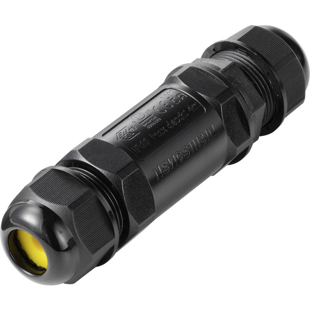 TRU COMPONENTS Rundstecker TRU COMPONENTS Kabelverbinder IP68 wasserdicht, Schraubkontakt 3polig, TC-14745228