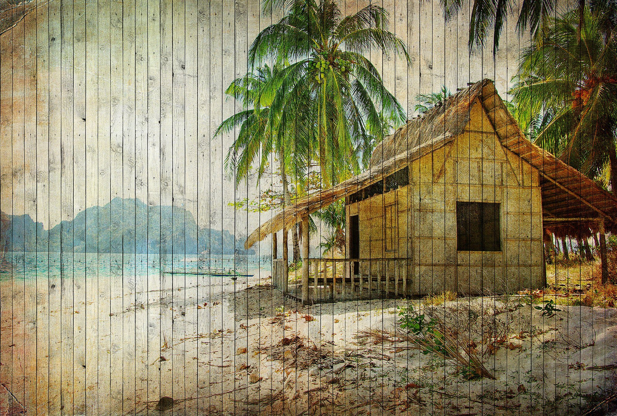 living Walls by Wand, Patel (4 walls St), 1, Tahiti glatt, Fototapete Schräge Vlies,
