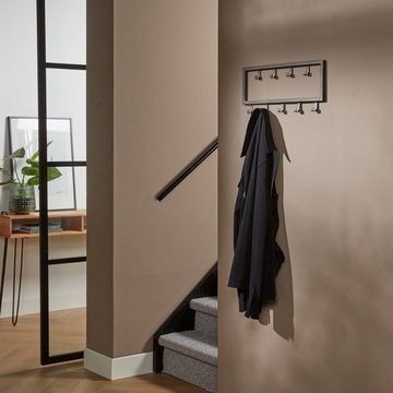 RINGO-Living Kleiderständer Stahl Garderobe Raj mit 9 Haken in Silber-matt, Möbel