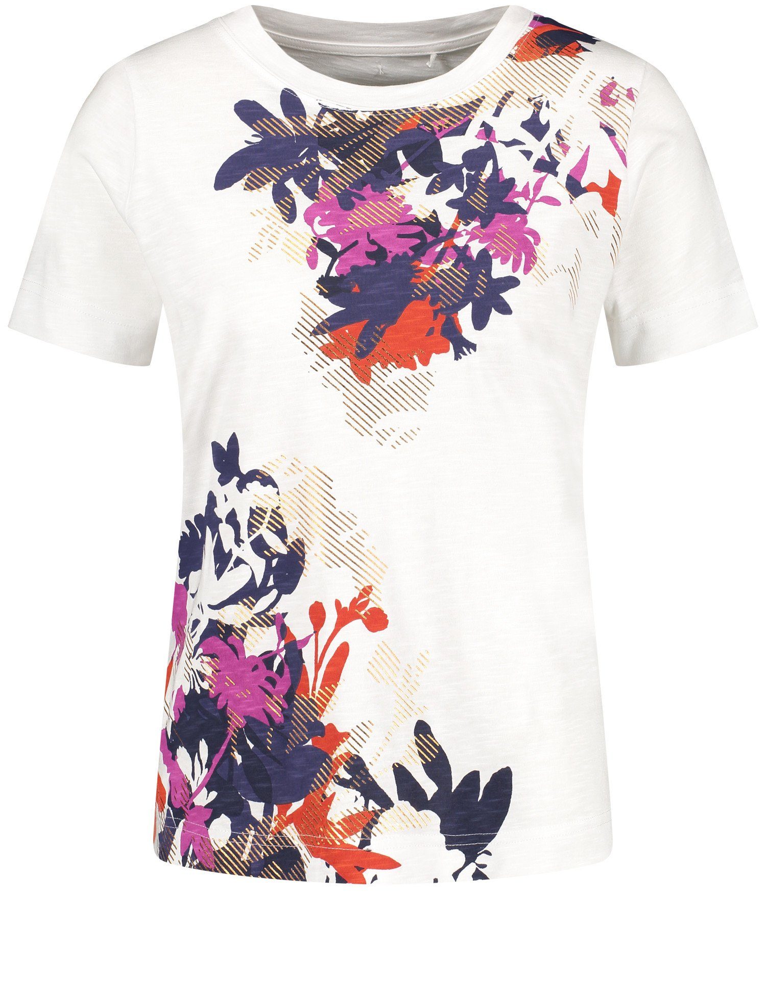 mit floralem GERRY Kurzarmshirt Frontprint WEBER T-Shirt