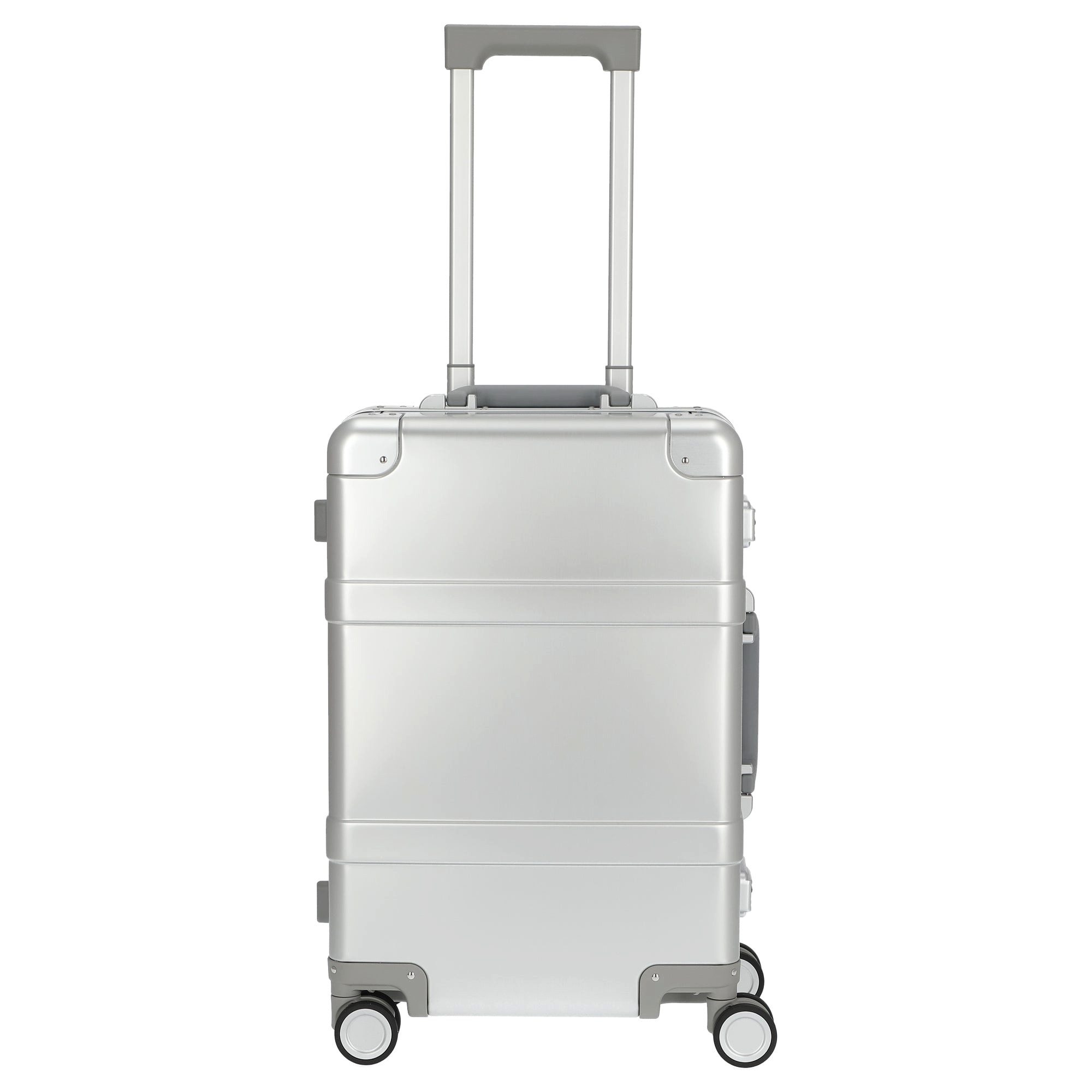 Ninetygo Handgepäck-Trolley Metal - 4-Rollen-Kabinentrolley S 55 cm (silber), 4 Rollen