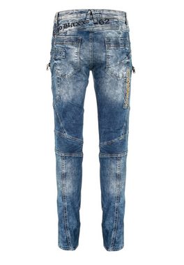 Cipo & Baxx Bequeme Jeans im Biker-Stil in Straight Fit