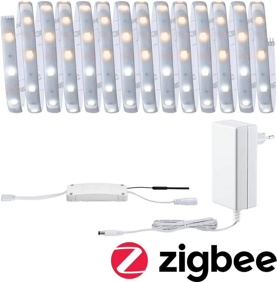 Paulmann LED-Streifen MaxLED 250 Basisset Smart Home Zigbee IP44 18W 135, 1- flammig, 5m, Tunable White, beschichtet