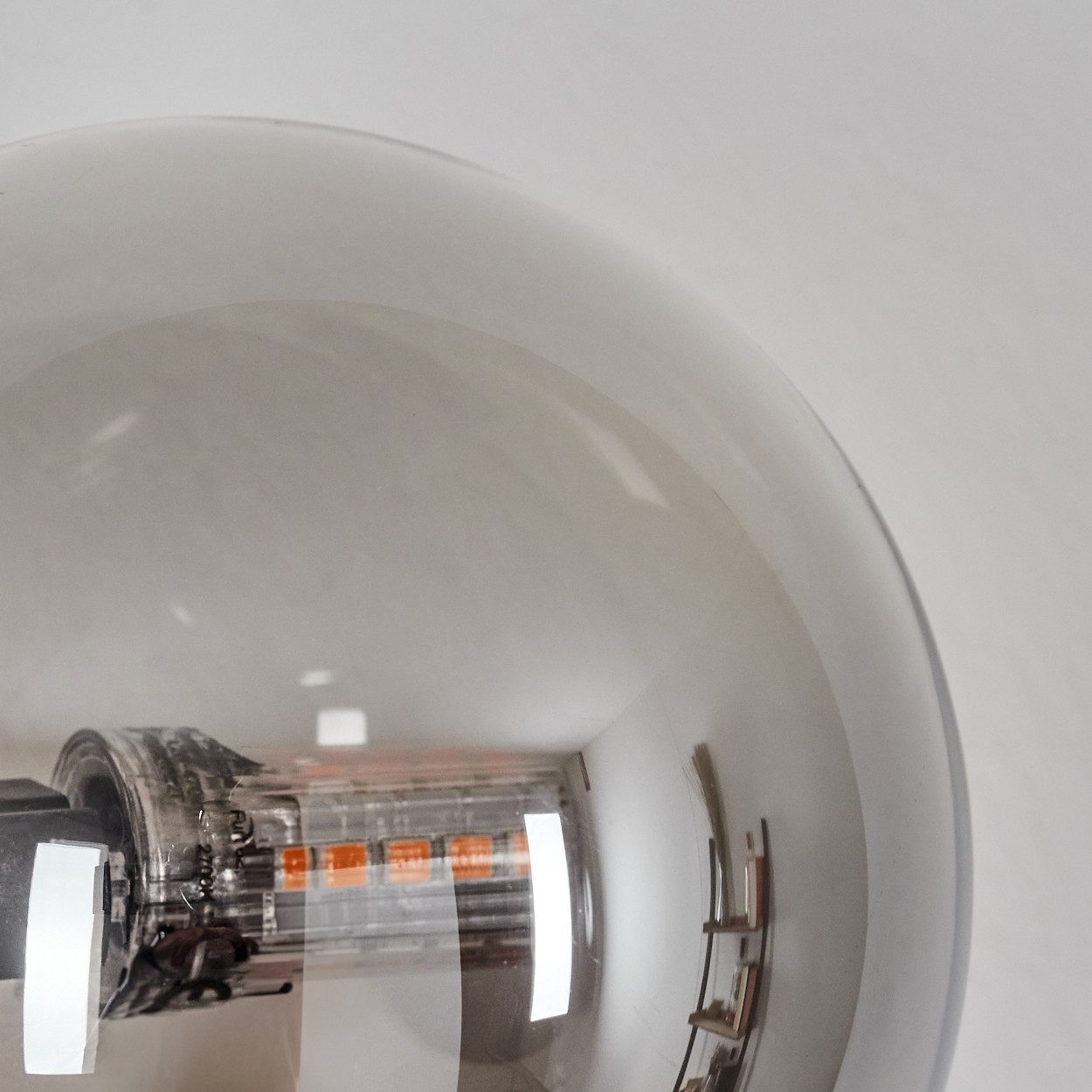 hofstein Wandleuchte Wandlampe aus Metall/Glas in Schwarz/Rauch-/Bernsteinfarben, ohne Leuchtmittel, moderne Wandleuchte im Retro/Vintage-Design (Schirme 10 cm), G9