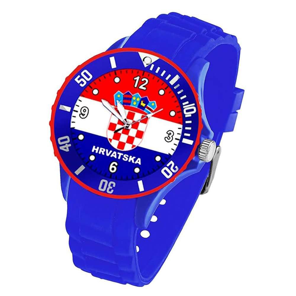 Taffstyle Quarzuhr Fußball WM Fan Armbanduhr Länderflaggen Silikonuhr Quarz Unisex, (Sportliche Fußballuhr mit Länderflaggen und flexiblem Silikonarmband), ideal auch als Geschenk