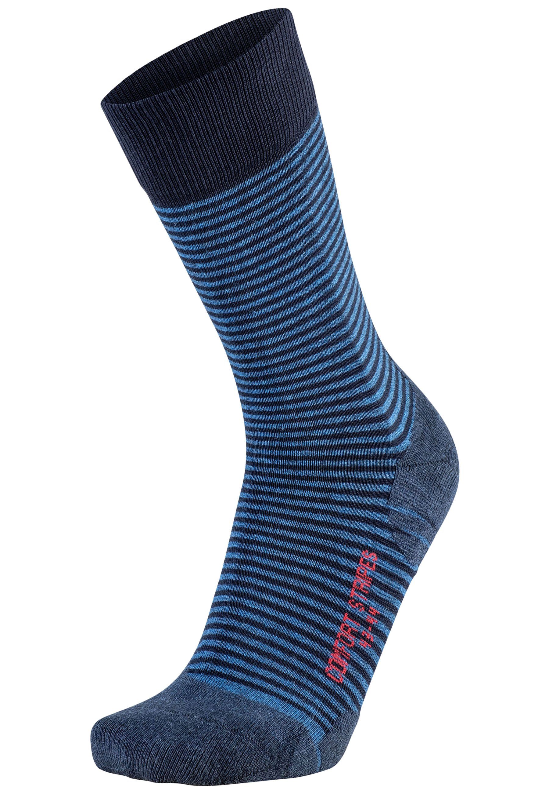UYN Socken Athlesyon Comfort Stripes (1-Paar) dunkelblau