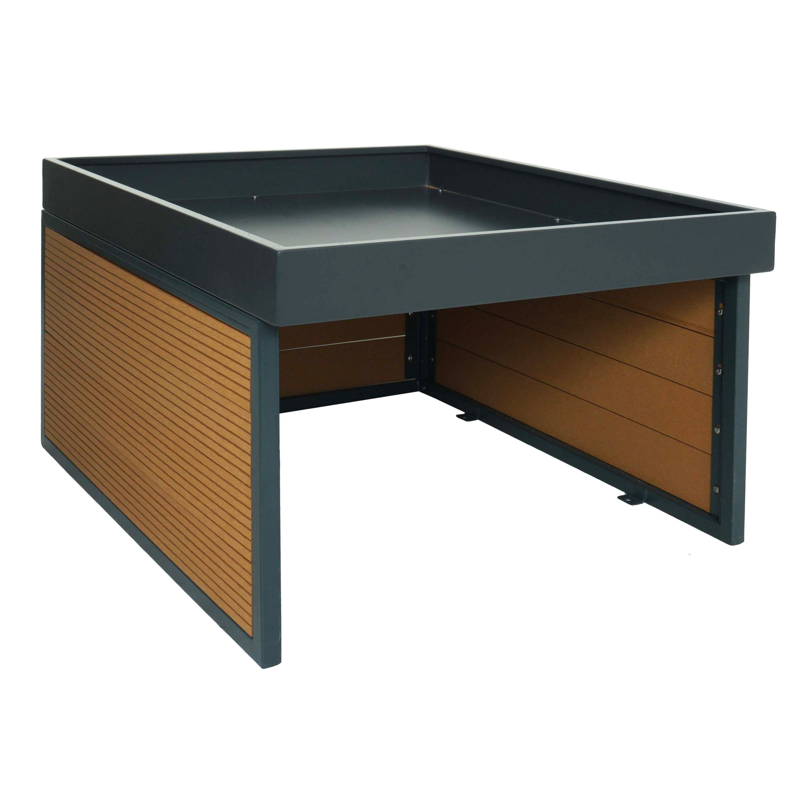 MCW Mähroboter-Garage MCW-L45-P, BxTxH: 60x73x40 cm, Pflanzkasten mit Ablauflöcher braun