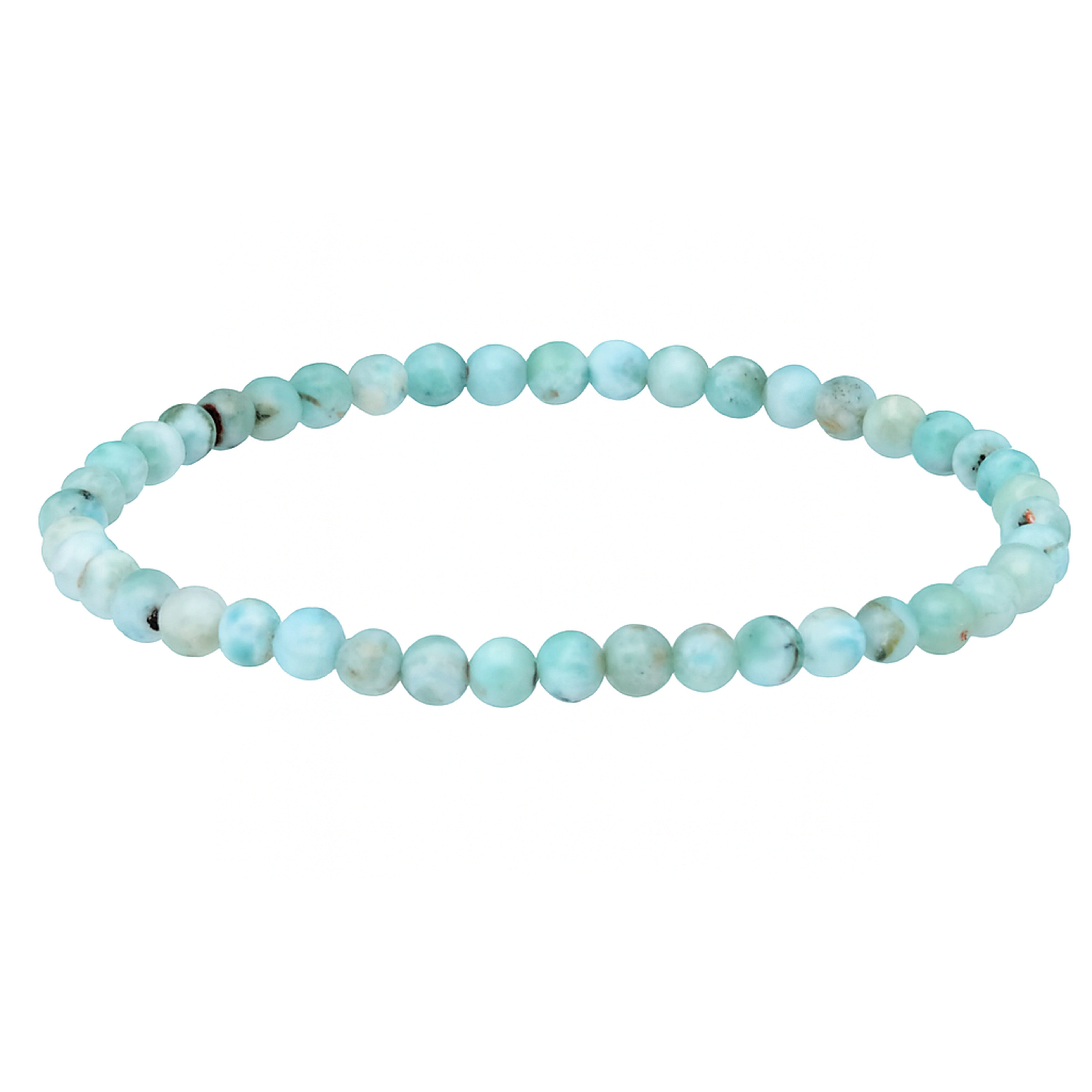 Lebensquelle Plus Armband Larimar Mini-Kugelarmband, 4 mm