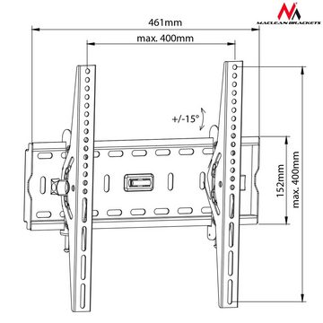 Maclean MC-778 TV-Wandhalterung, (TV Halterung bis 45kg 26"-55" Zoll für LCD LED Plasma TV Fernseher)