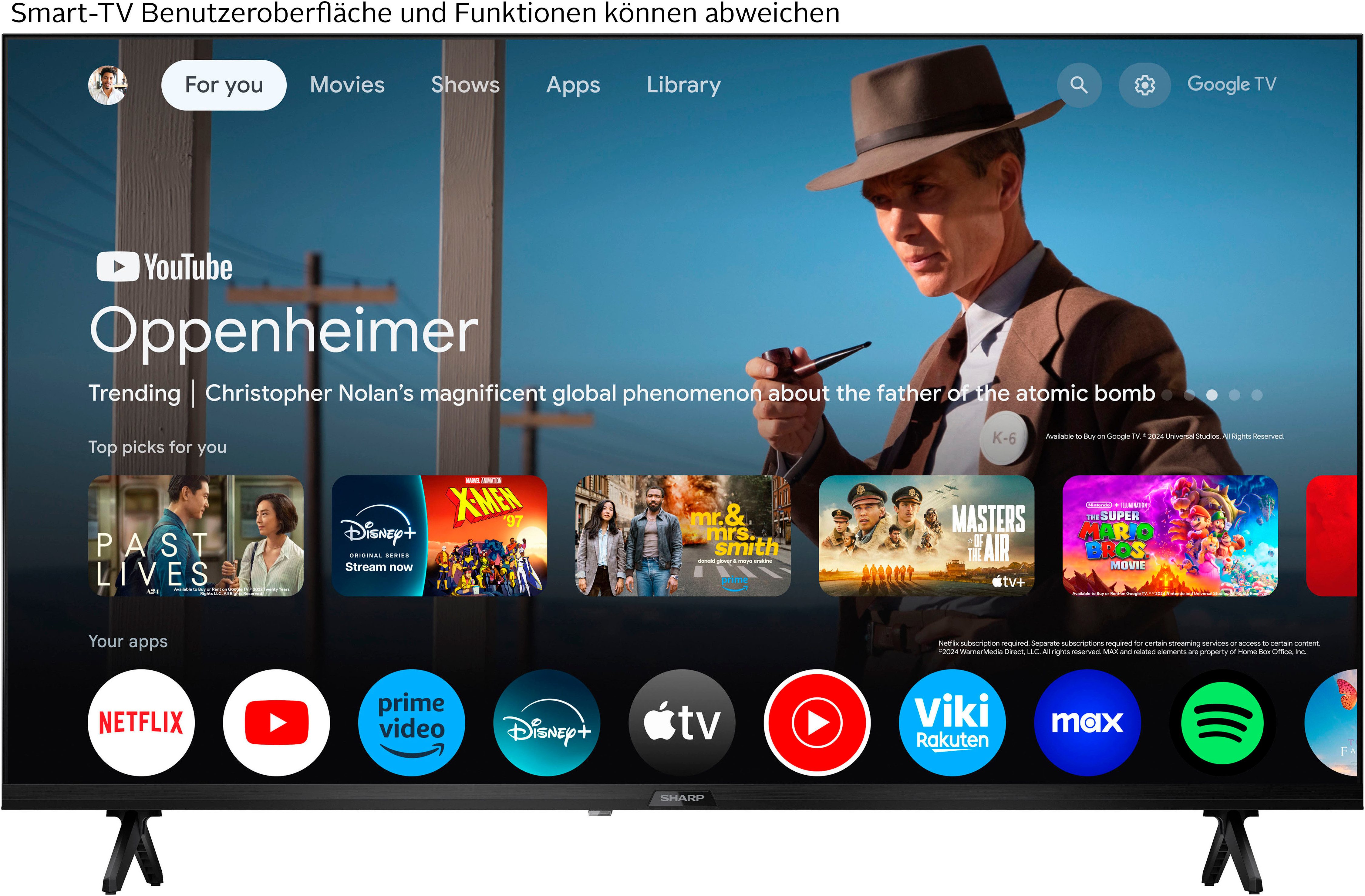 Sharp 2T-C40GFx LED-Fernseher (101 cm/40 Zoll, schwarz ! RABATT: 11.56%