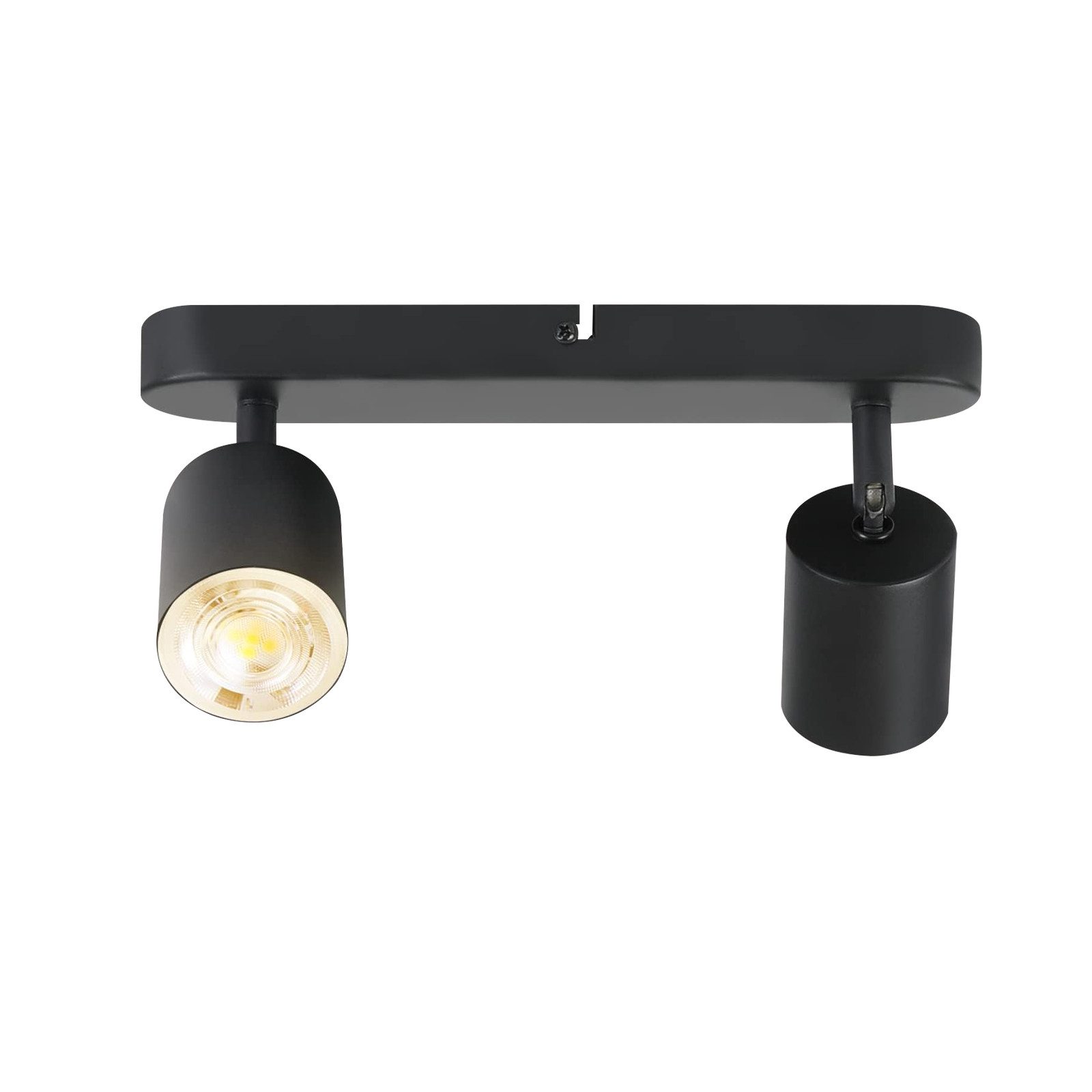 ZMH Deckenstrahler 2 Flammig - Schwarz/Weiß Deckenspots Schwenkbar 350° für günstig online kaufen