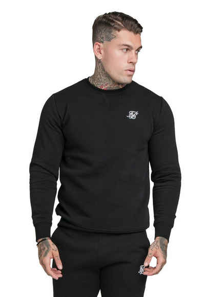 Siksilk Sweater SikSilk Crewneck Herren CREW SWEATER SS-18905 Black