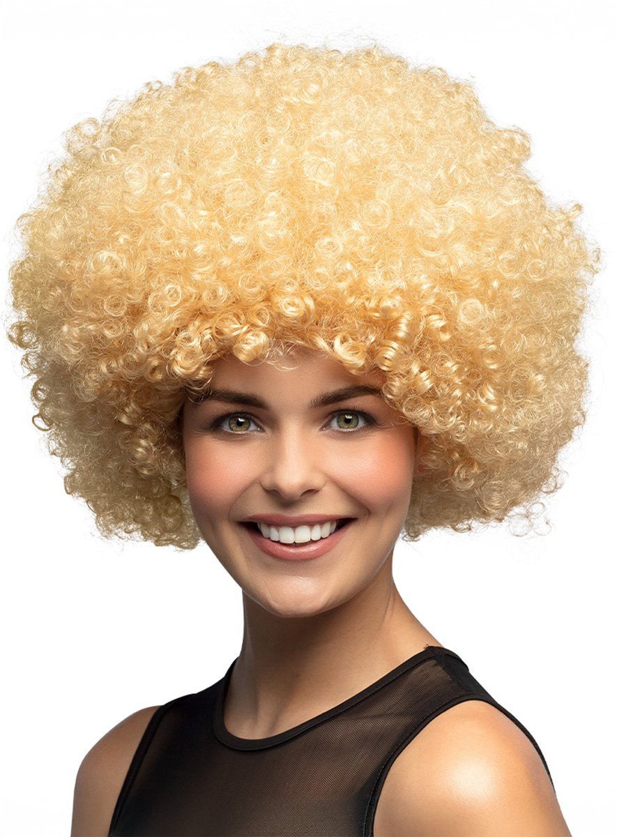 Kostüm-Perücke 70er Disco Locken blond