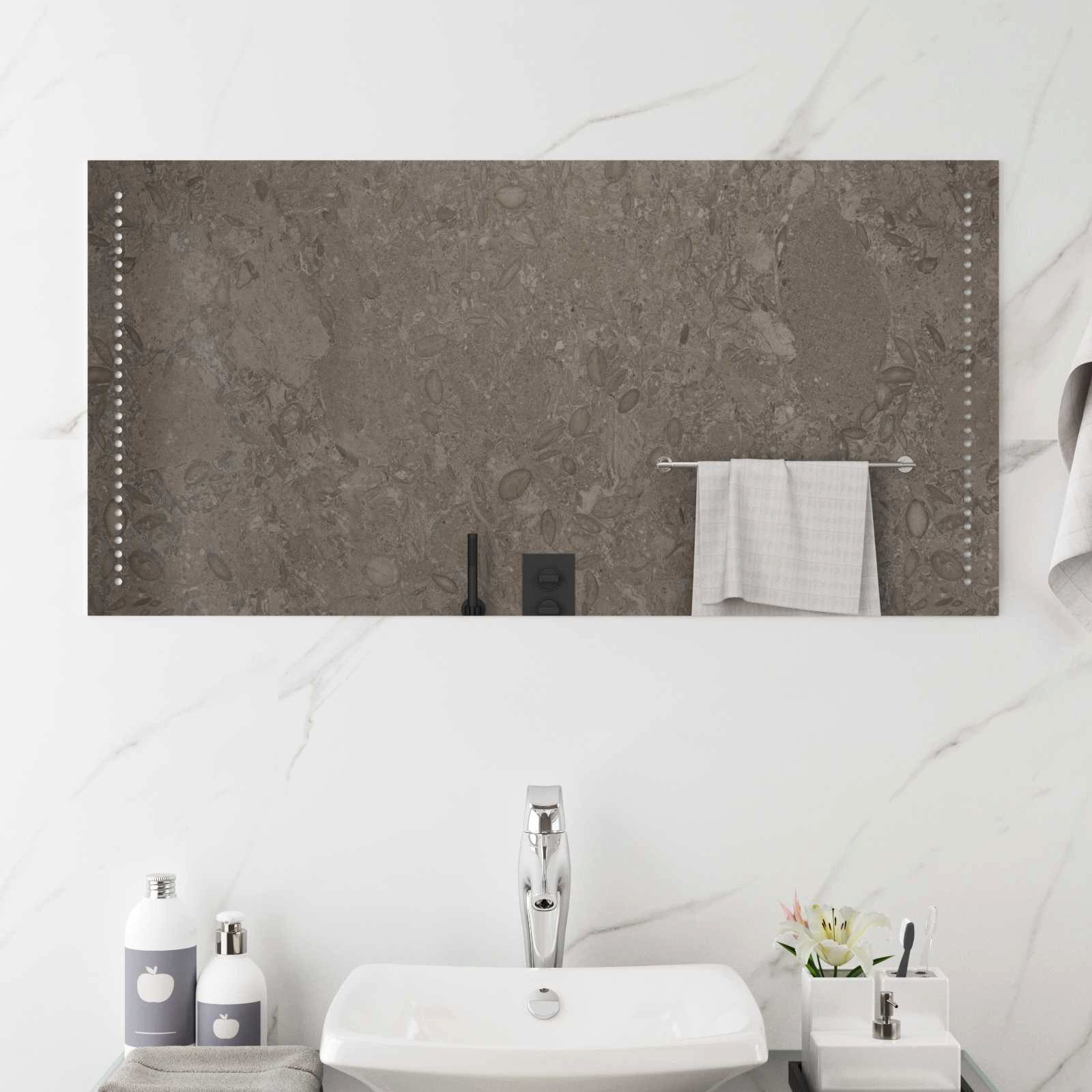 vidaXL Spiegel LED-Badezimmerspiegel Transparent 100 x 50 cm Gehärtetes Glas (1-St)