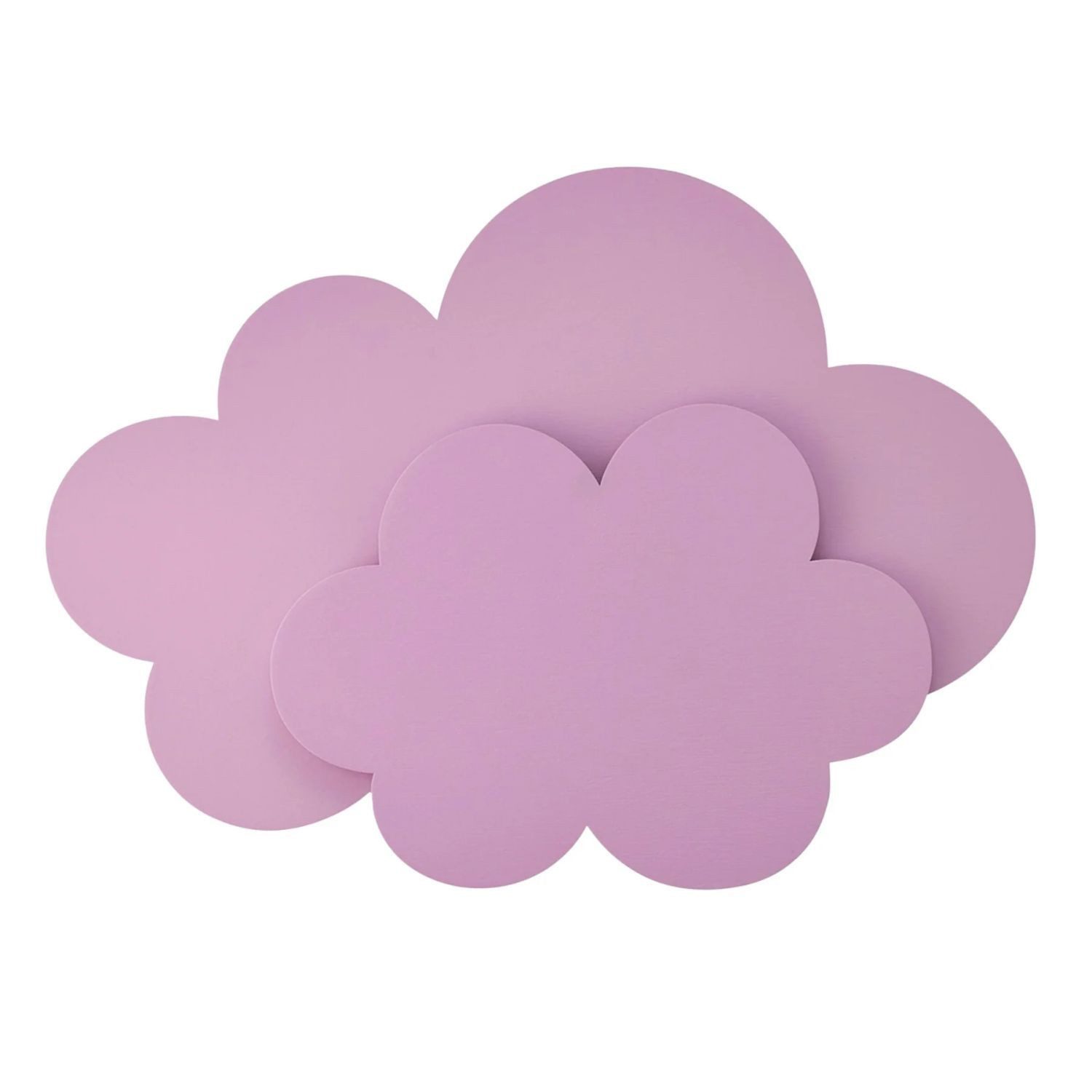 Licht-Erlebnisse Wandleuchte ZORA, LED, Warmweiß, LED Dimmbar Holz B: 35 cm Rosa 3000 K Wolkenlampe Kinderzimmer