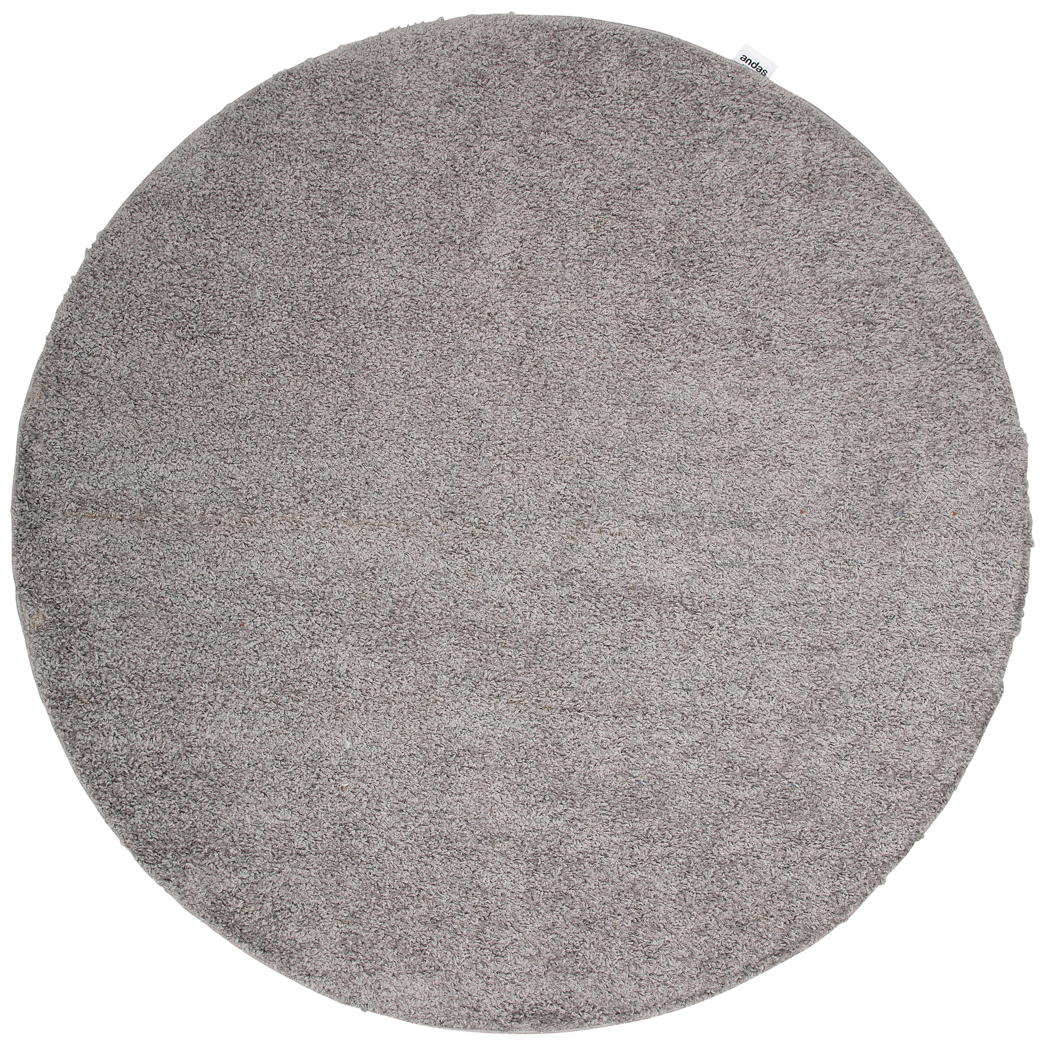 mm, grau Hochflor, 35 Höhe: Hochflor-Teppich weicher rund, andas, Flor weich, besonders gewebt, Saron,