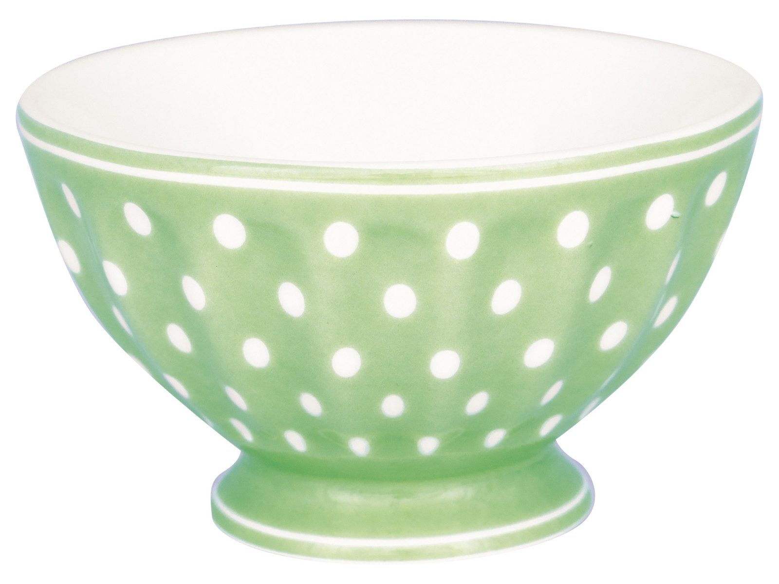 Greengate Dessertschale Dotty French Bowl medium pale green 10cm, Steingut, (Dessertschalen)