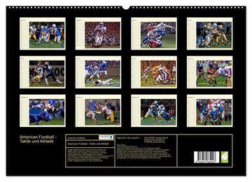 CALVENDO Wandkalender American Football - Taktik und Athletik (Premium, hochwertiger DIN A2 Wandkalender 2023, Kunstdruck in Hochglanz)