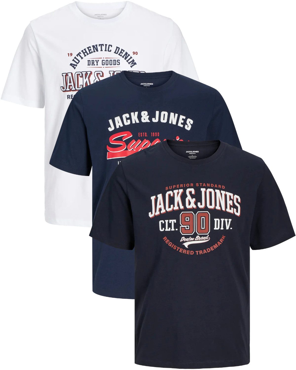 Jack & Jones PlusSize Print-Shirt (Spar-Set, günstig online kaufen