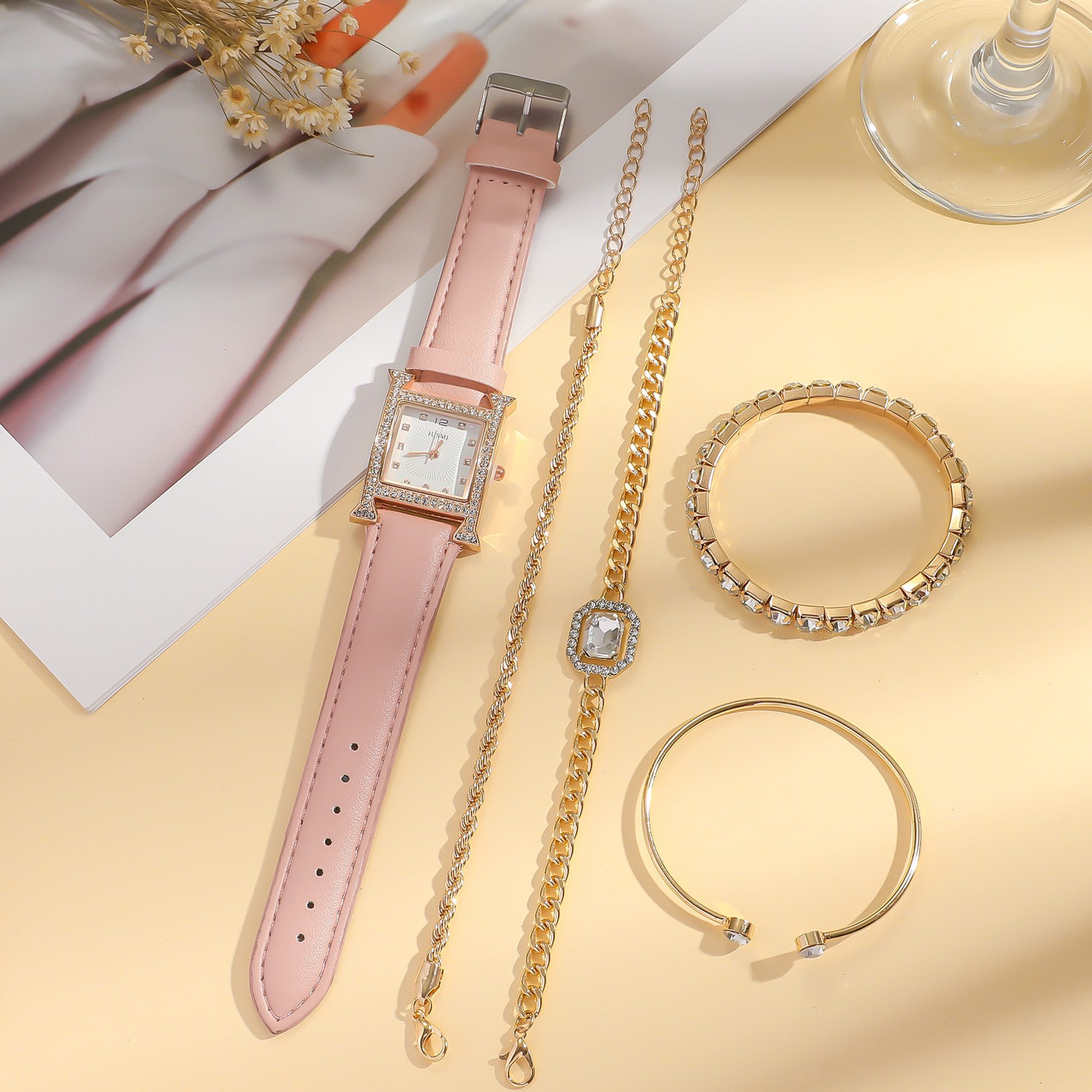 ibettertec Quarzuhr 5pcs Damen Armbanduhr Luxus günstig online kaufen