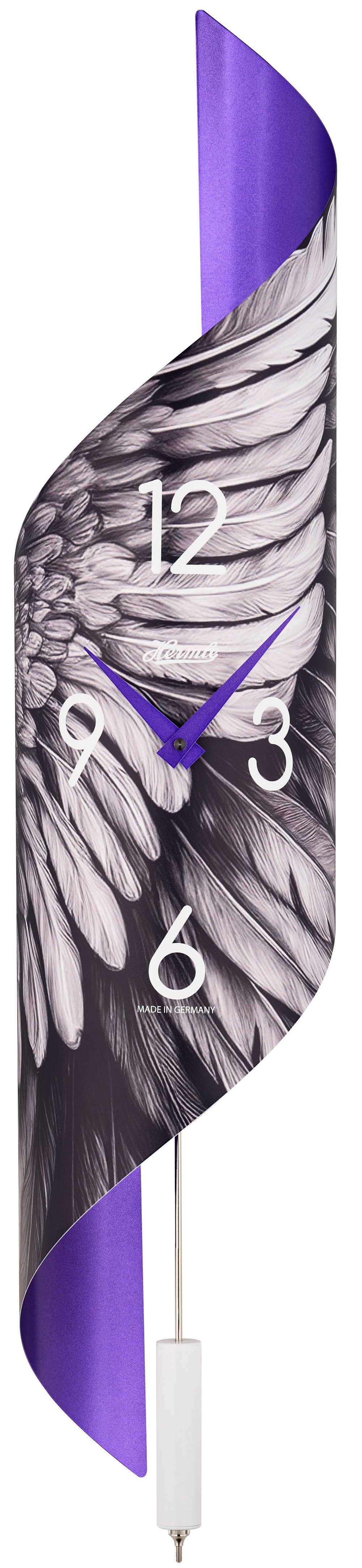 Hermle Pendelwanduhr Kunstvoll gedrehter Korpus *Ofenrohr* mit Zylinderpendel (Quarzuhrwerk mit Pendel)