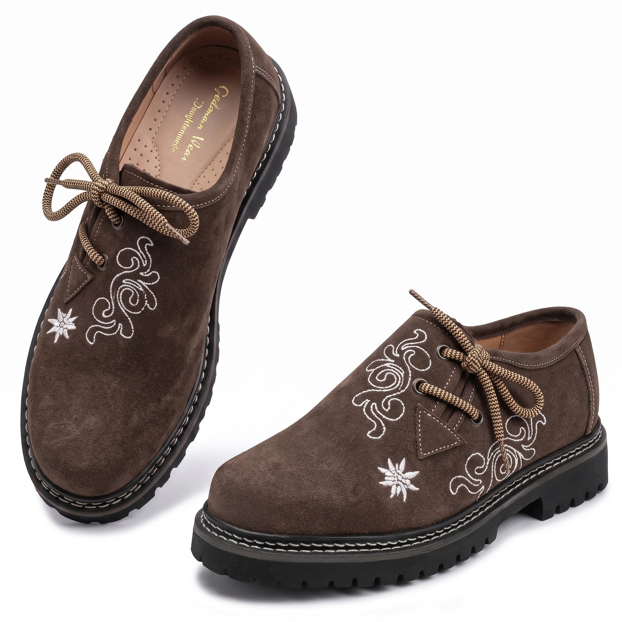 German Wear D-Haferl-1 Haferlschuh Damen Haferlschuhe Trachtenschuhe für Trachten lederhosen