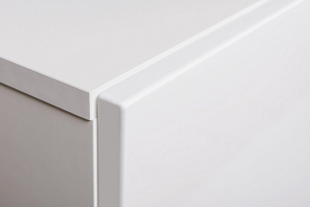 Weiß Matt SW 120x30x30 mit Weiß 2 variabel Wohnmöbel) Einlegeböden, SWOTCH Push-to-Open, Stylefy mit aus Stauraumschrank Design / Hochglanz Wandschrank, Modern, (Wandregal, cm II Holzwerkstoff hängbar, Hochglanzfront,