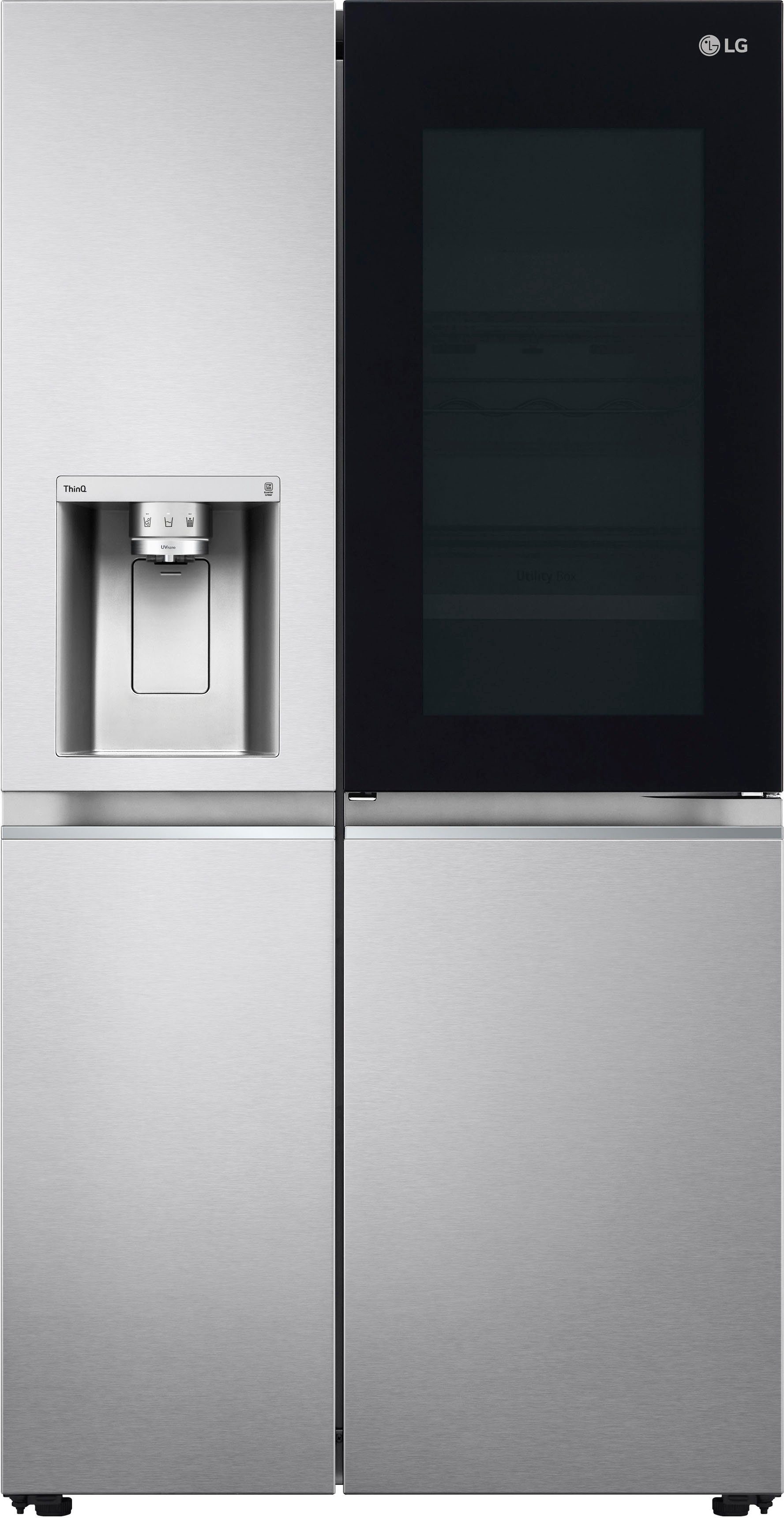 LG Side-by-Side GSXV91BSAF, 179 cm hoch, 91,3 cm breit, InstaView™, UVnano  Technologie: deutlich weniger Bakterien an den Wasserspender-Ausgängen