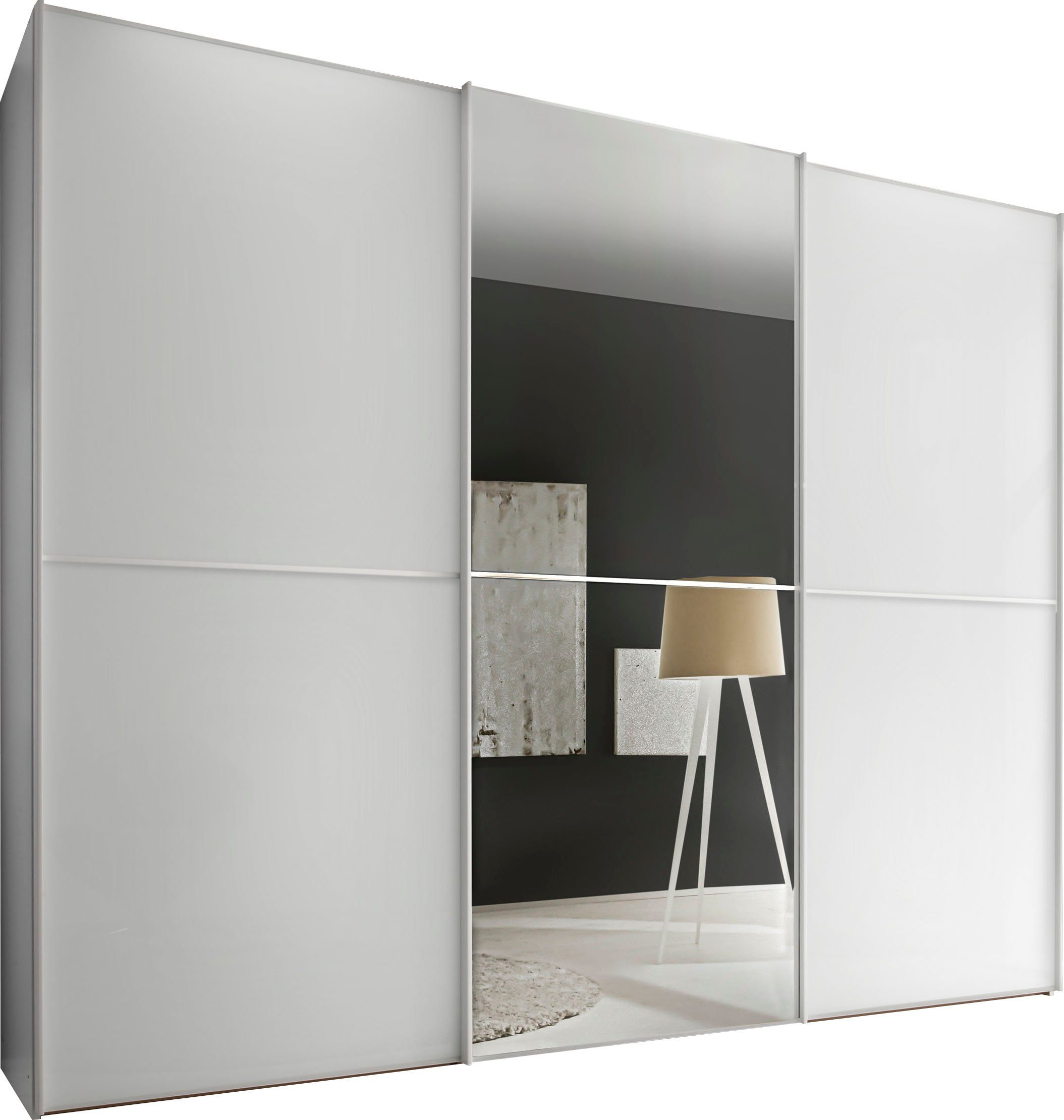 STAUD Schwebetürenschrank Sinfonie Plus, edles Design in hochwertiger Qualität, Made in Germany Mit Spiegeltüre und vier verschiedenen Ausstattungsvarianten