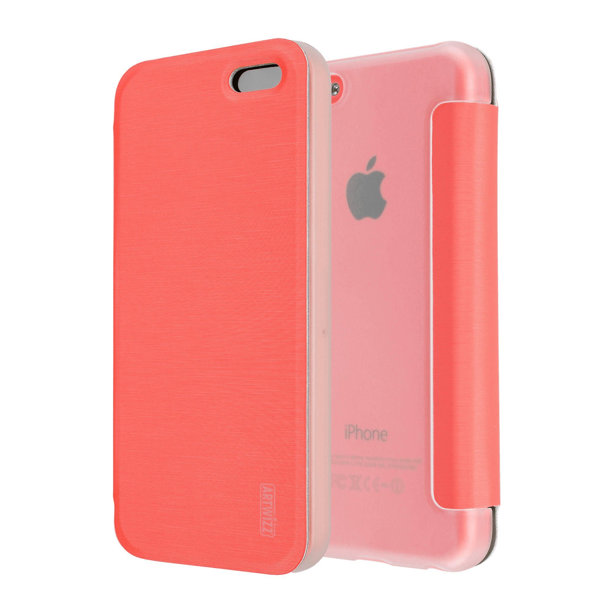 Artwizz Flip Case SmartJacket® for iPhone 5c, coral, iPhone 5c