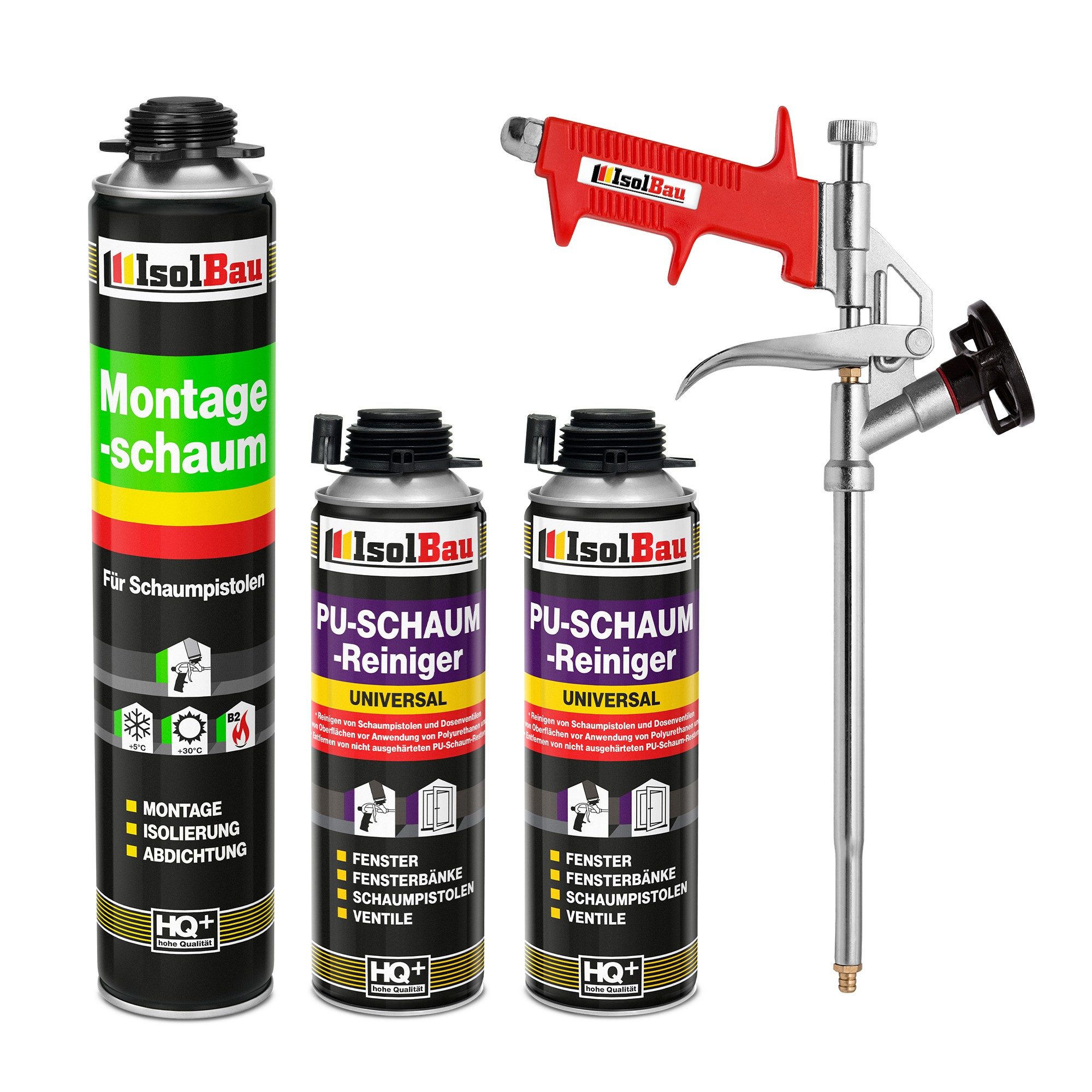 None Fenster SET Pistolenschaum 1 x 750 ml Montageschaum B2 Schaumpistole, günstig online kaufen